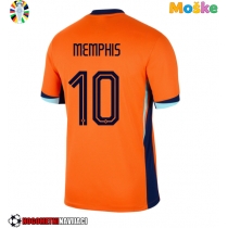 Moške Nogometnih dresov Nizozemska Memphis Depay #10 Domači EP 2024 Kratki rokavi